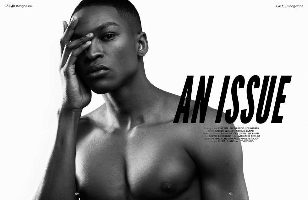 An Issue Arthur black model man black and white 001