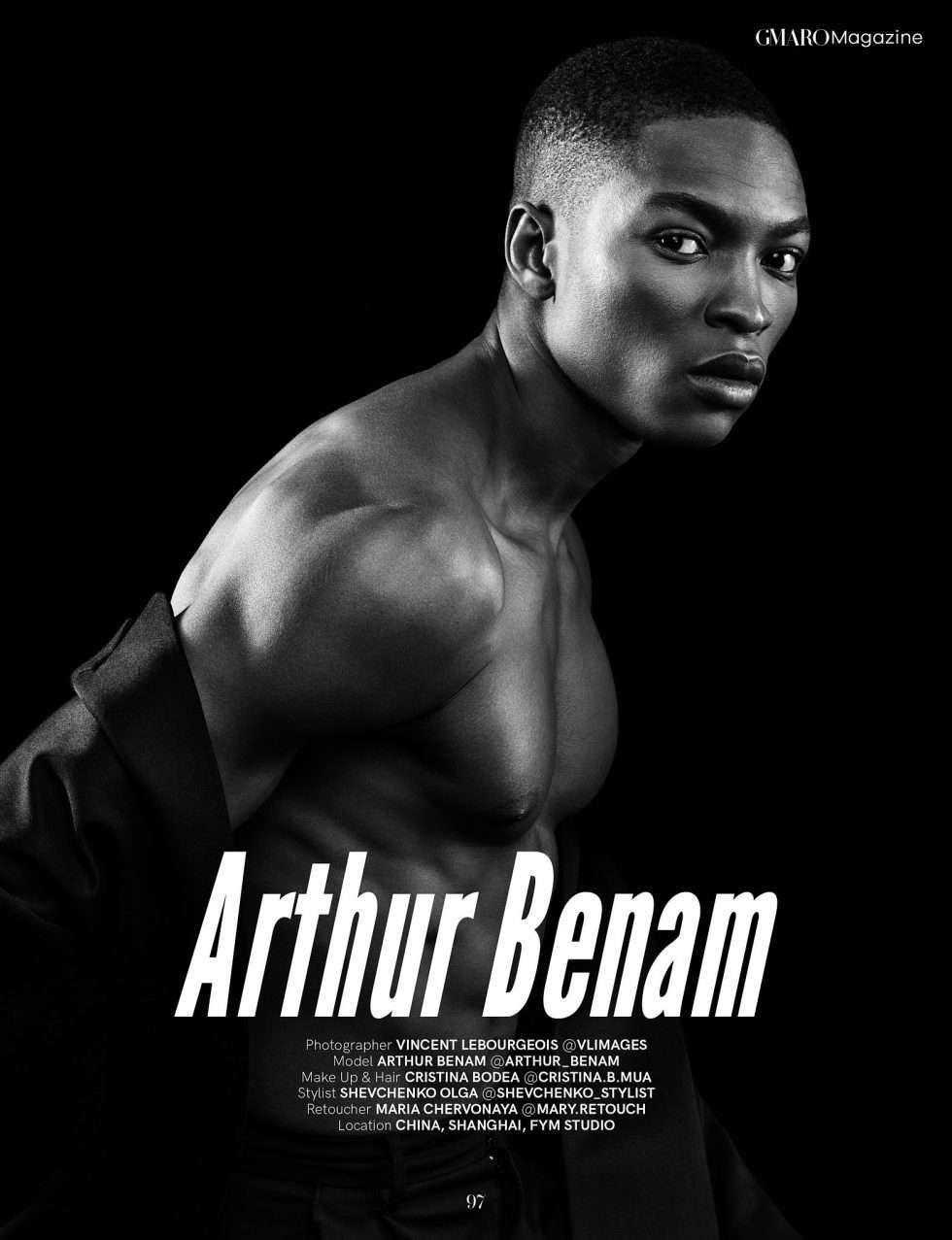 An Issue Arthur black model man black and white 071