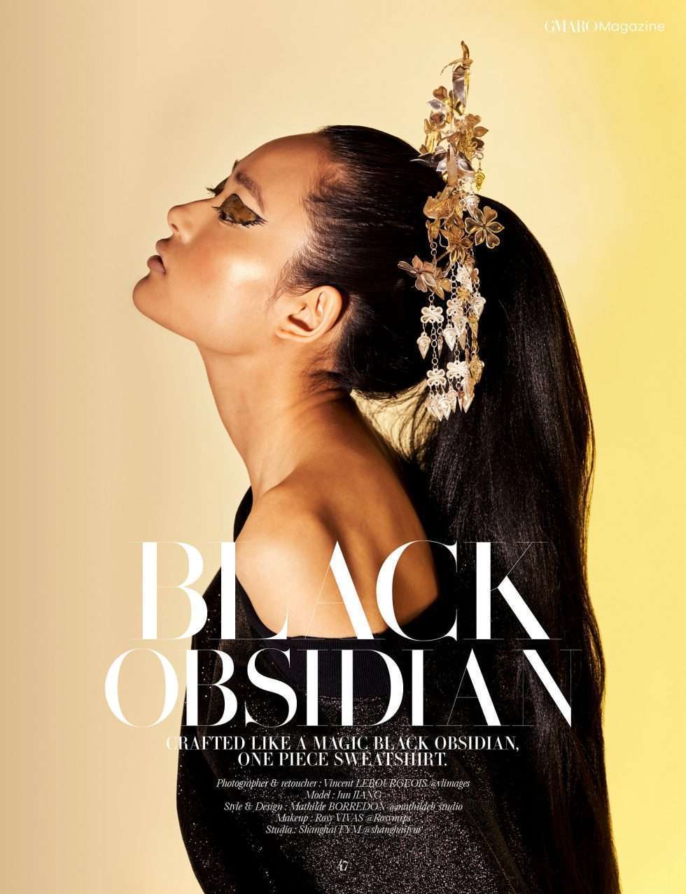 MB Black Obsidian fashion dress style gold 051